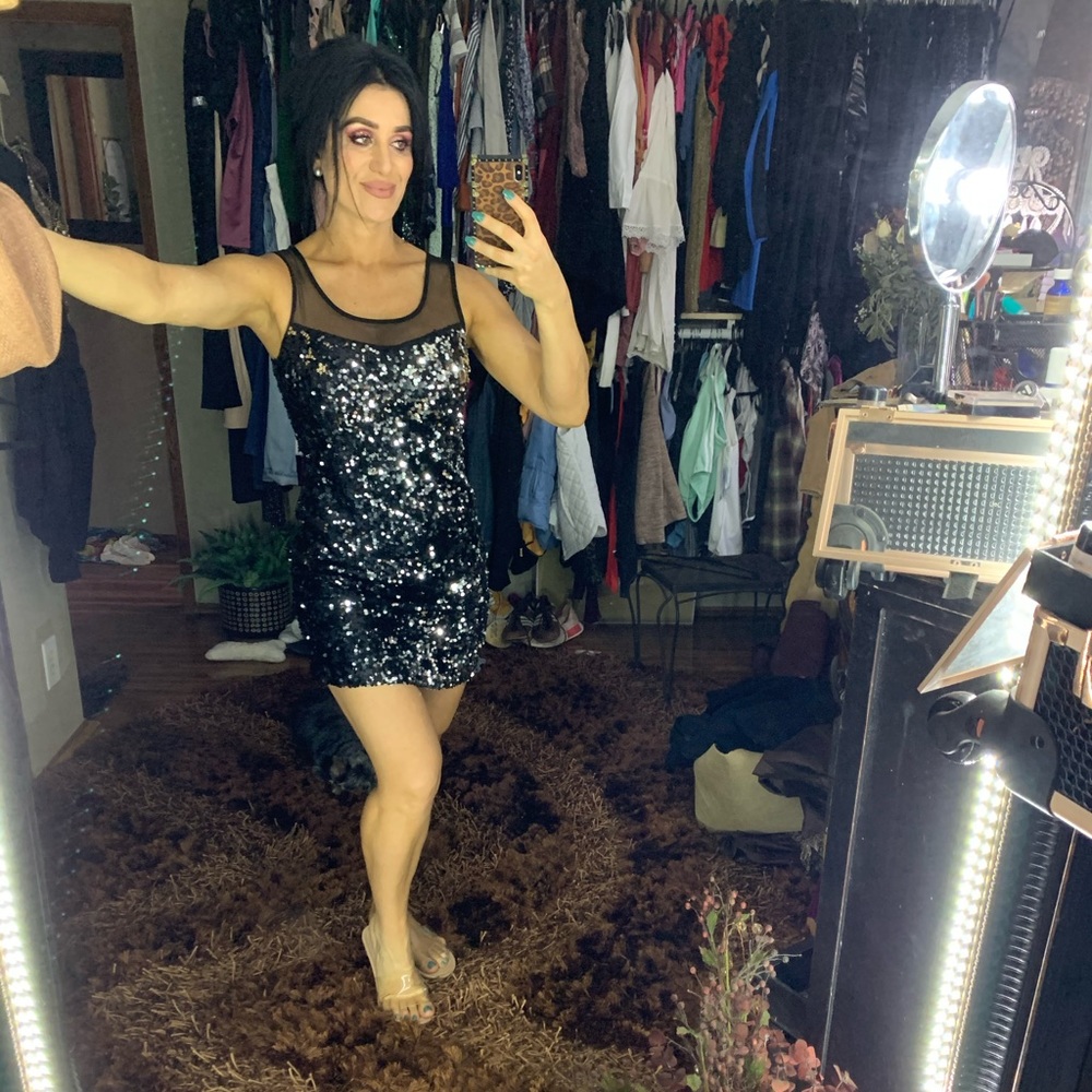 🖤black sequins dress🖤